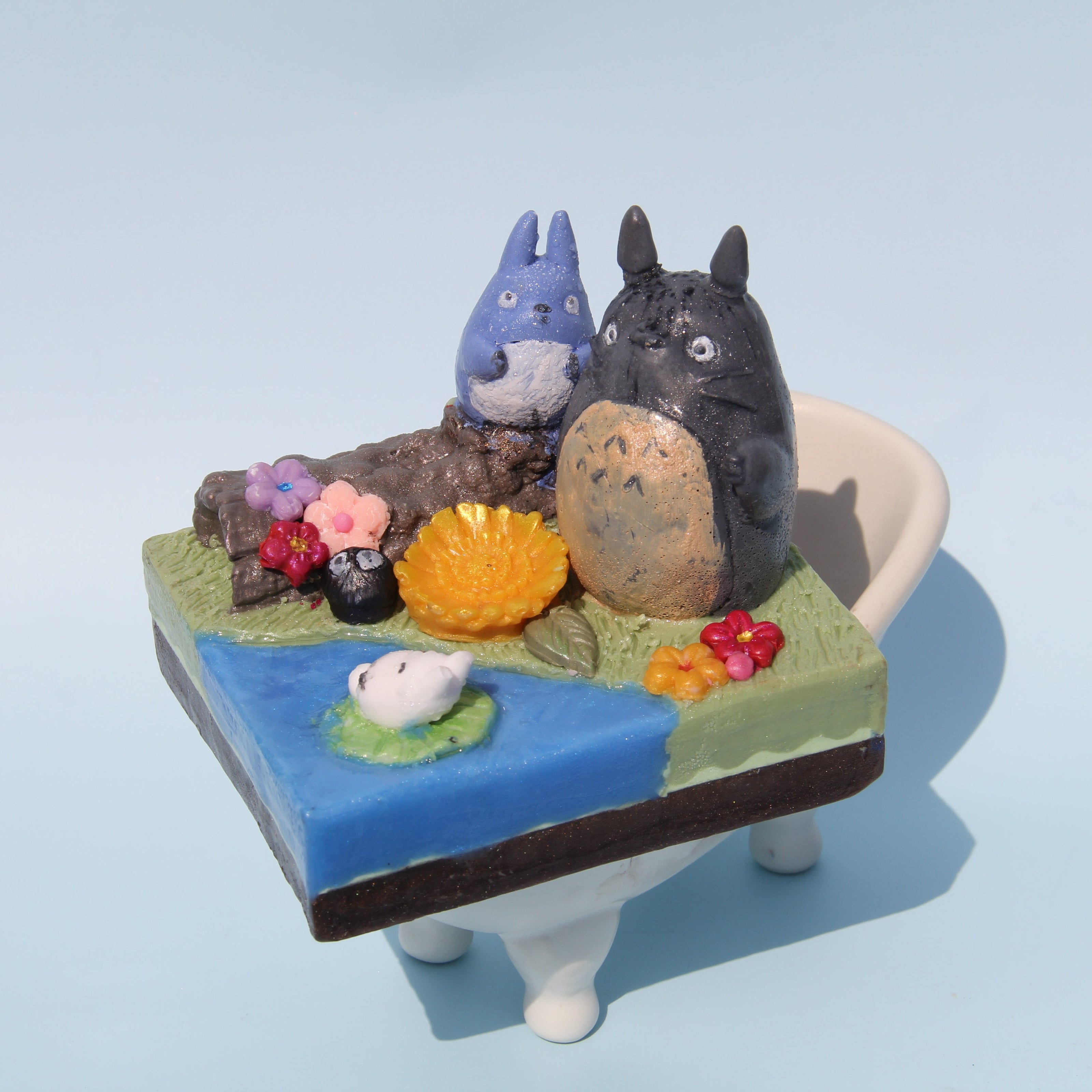 Miniature scene with characters from Studio Ghibli